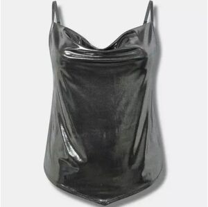 Torrid Silver Liquid Shine Cowl Cami